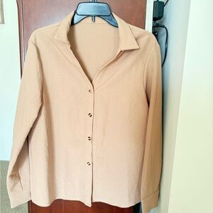 Tan Button-Up Shirt brand new